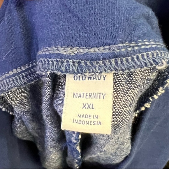 Old Navy Blue Maternity Linen Pants - Picture 6 of 8